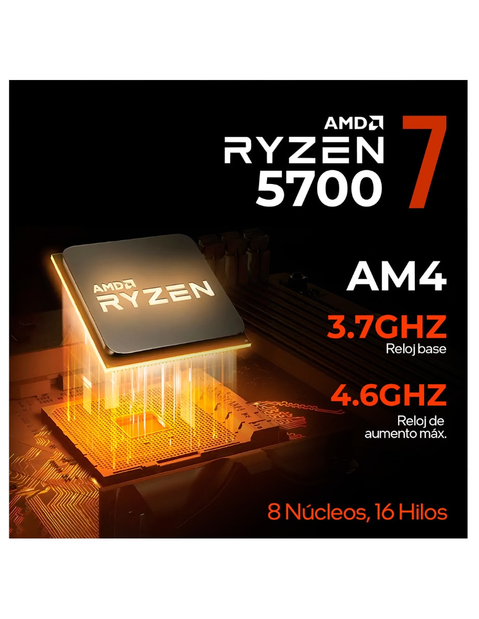 Computadora gamer xtreme pc gaming xtpcr716gb5060cv2 amd ryzen 7 nvidia geforce rtx 5060 16 GB RAM 1 TB SSD