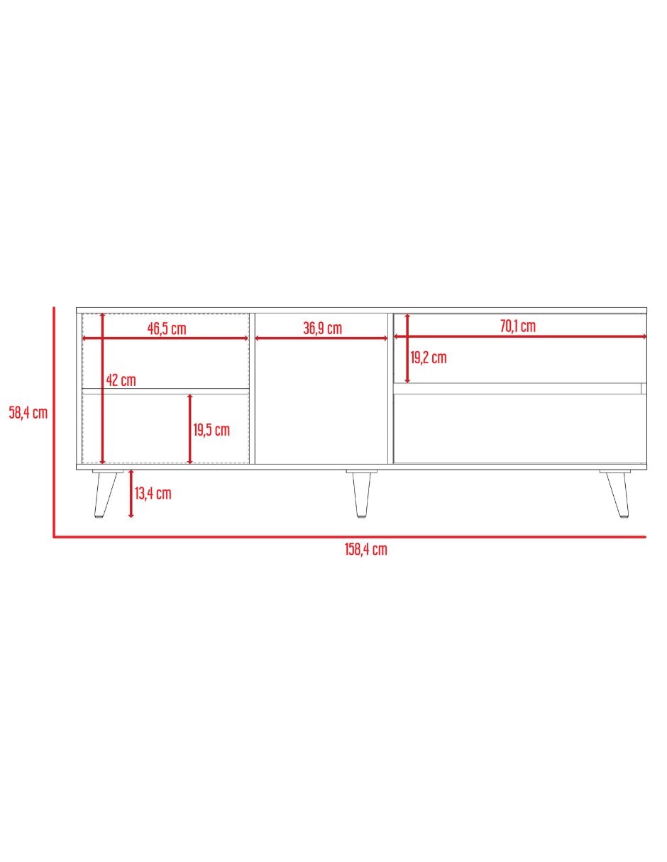 Mueble de tv armable excelsior de mdp