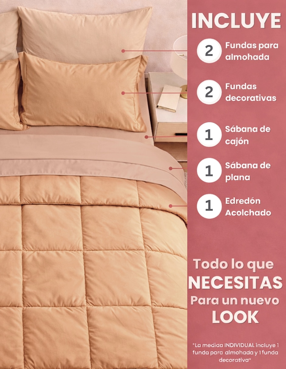 Set edredón confort con juego de sábanas 3