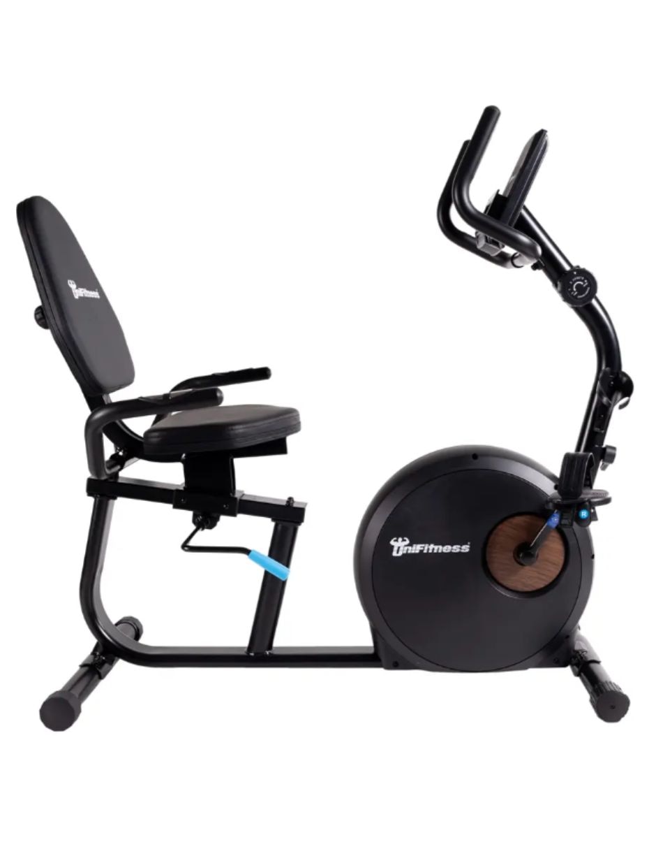 Bicicleta recumbente unifitness modelo ufex0023 de acero y plástico