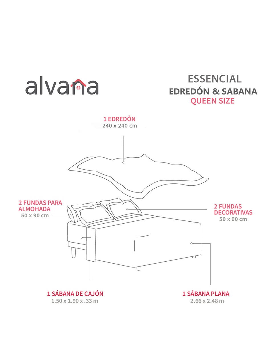 Set edredón essential con juego de sábanas 5