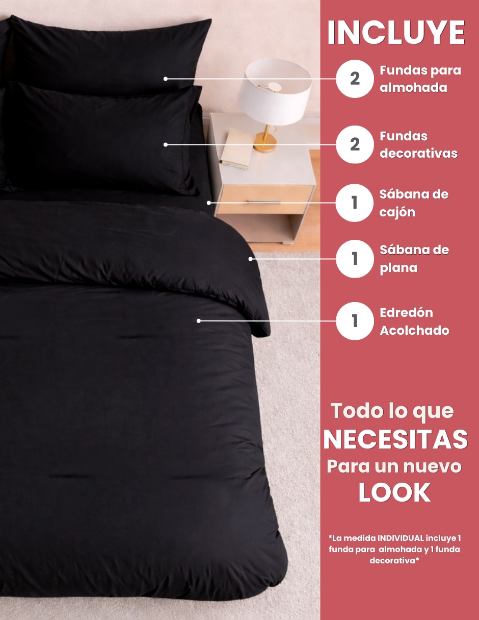 Set edredón essential con juego de sábanas 5