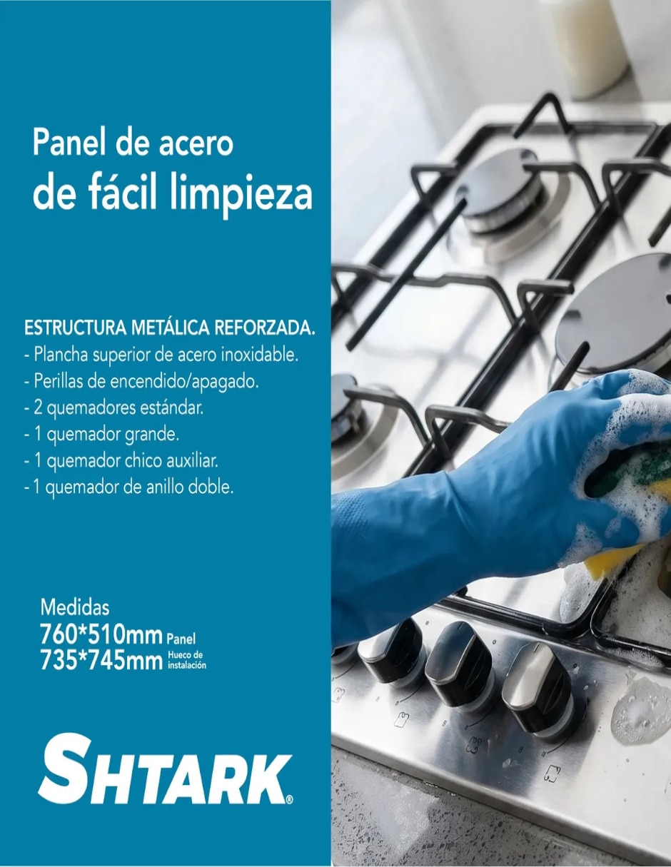 Parrilla shtark shtpg5ai de acero inoxidable