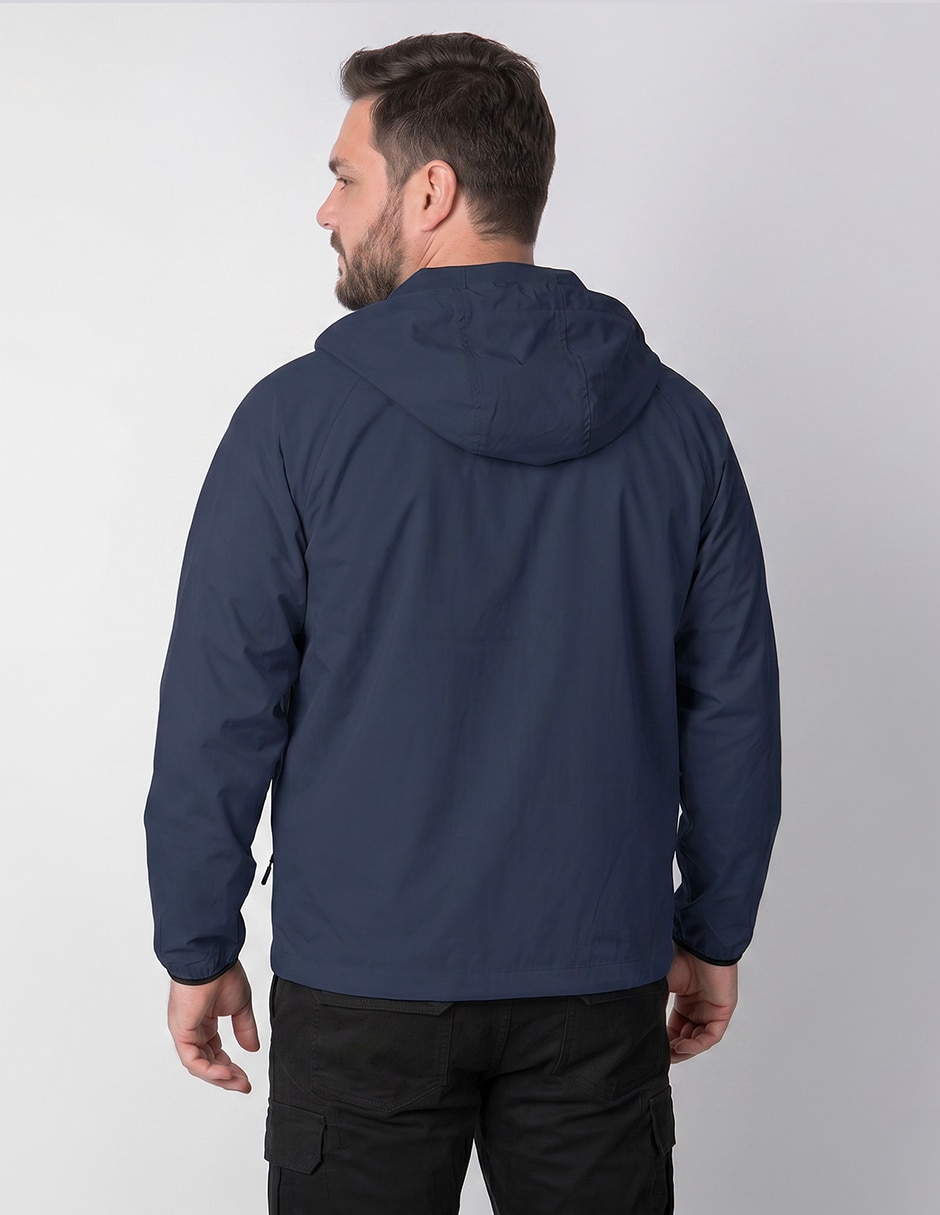 Chamarra casual Softshell impermeable capucha y bolsa para hombre 4