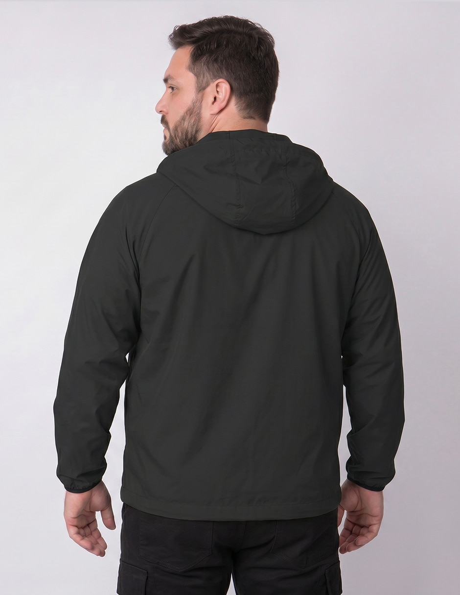 Chamarra casual greenlander resistente al agua capucha y bolsa para hombre