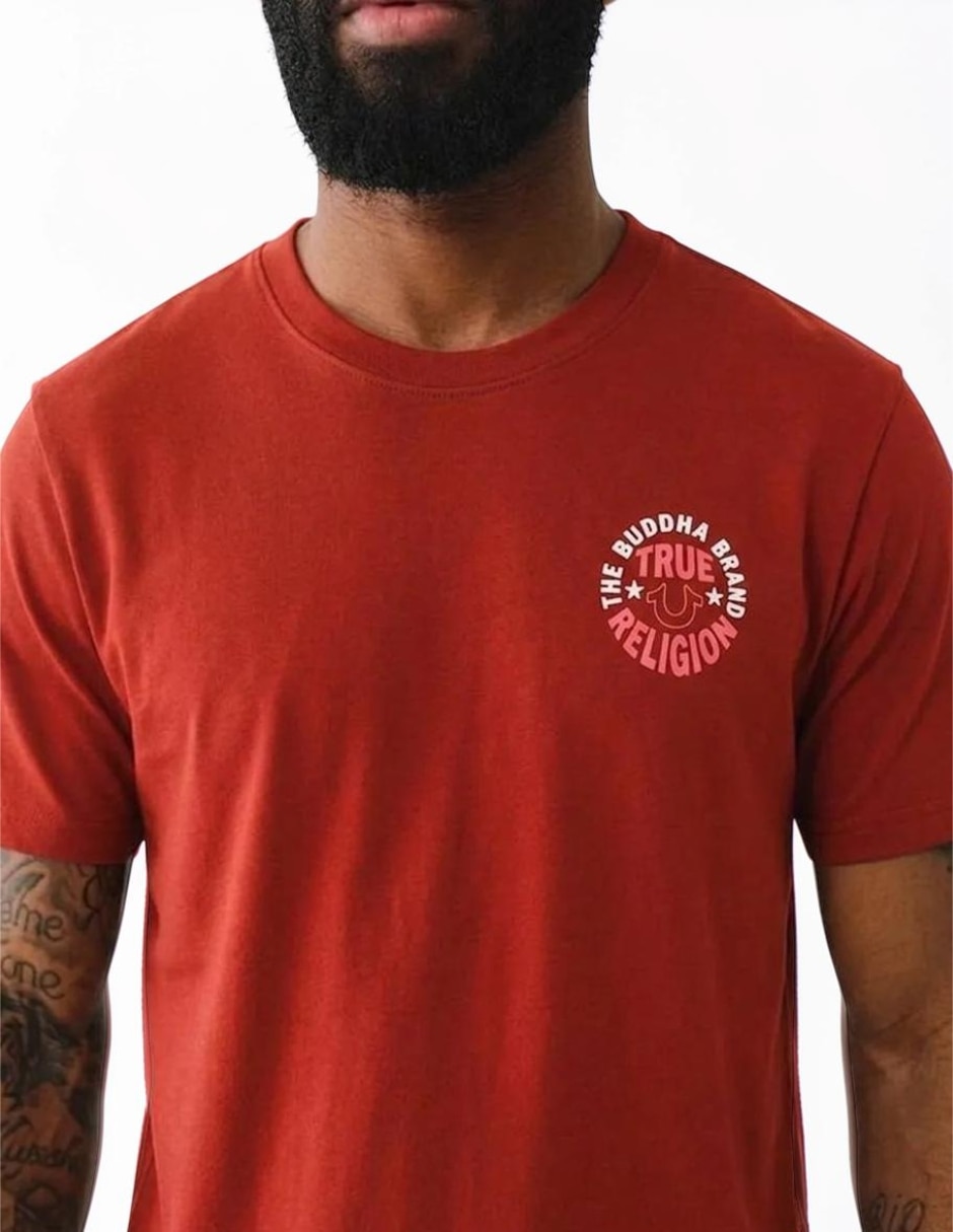 Playera true religion bubble warp cuello redondo para hombre