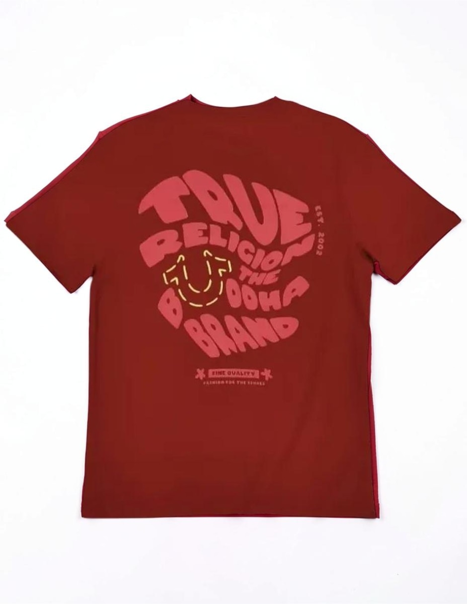 Playera true religion bubble warp cuello redondo para hombre
