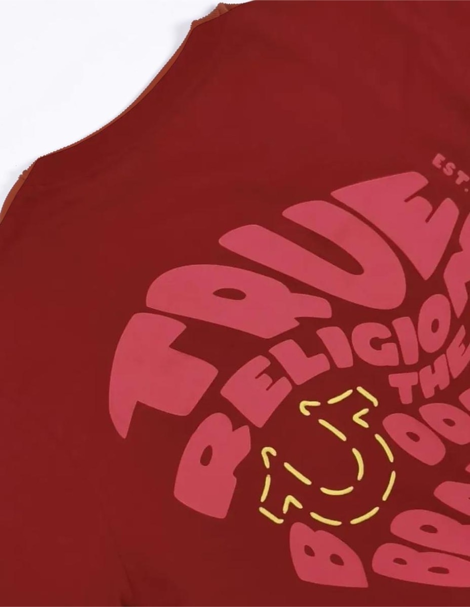 Playera true religion bubble warp cuello redondo para hombre