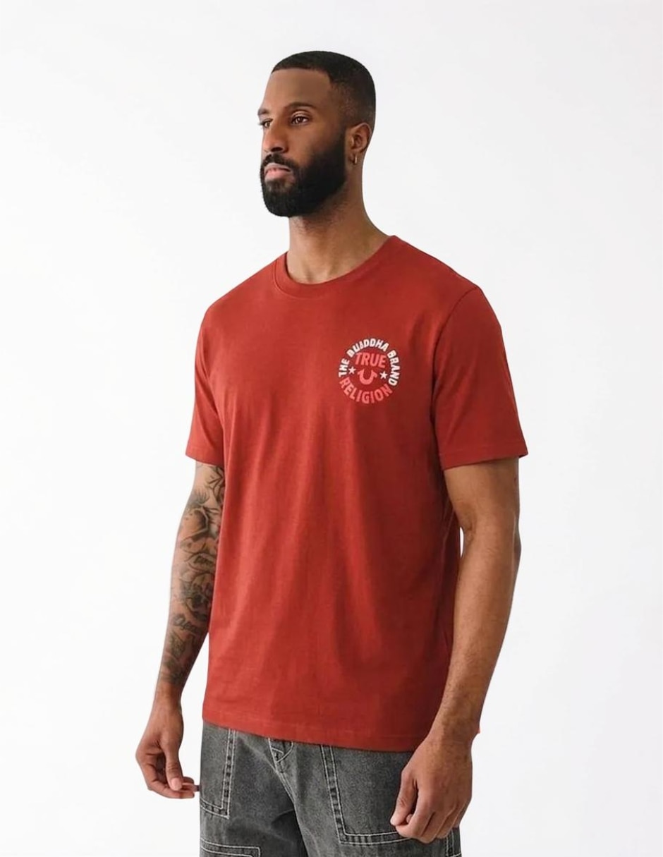Playera true religion bubble warp cuello redondo para hombre