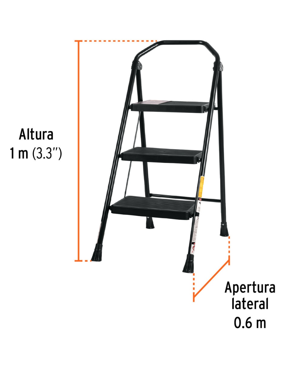Escalera de tijera truper de acero