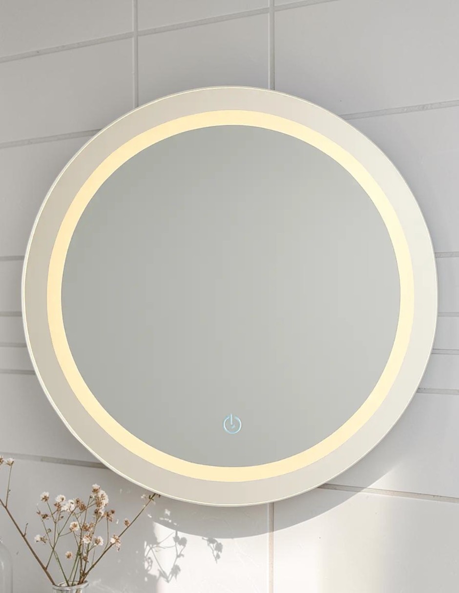 Espejo con luz rivalink circular un tono