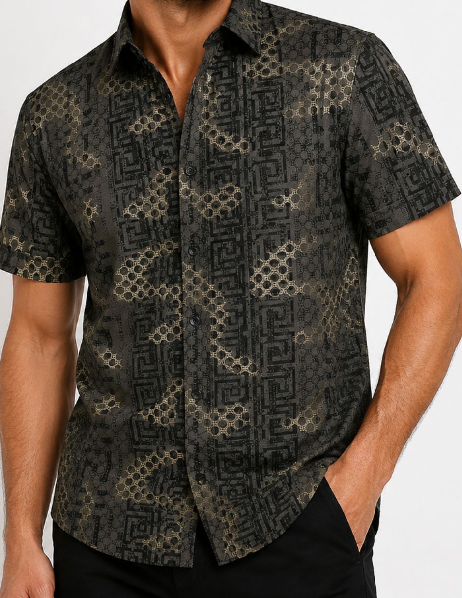 Camisa casual manga corta para hombre 4