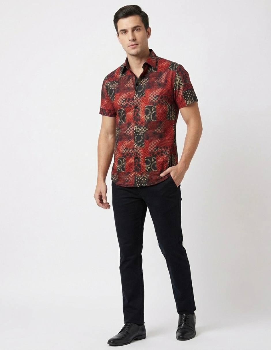 Camisa casual manga corta para hombre 3
