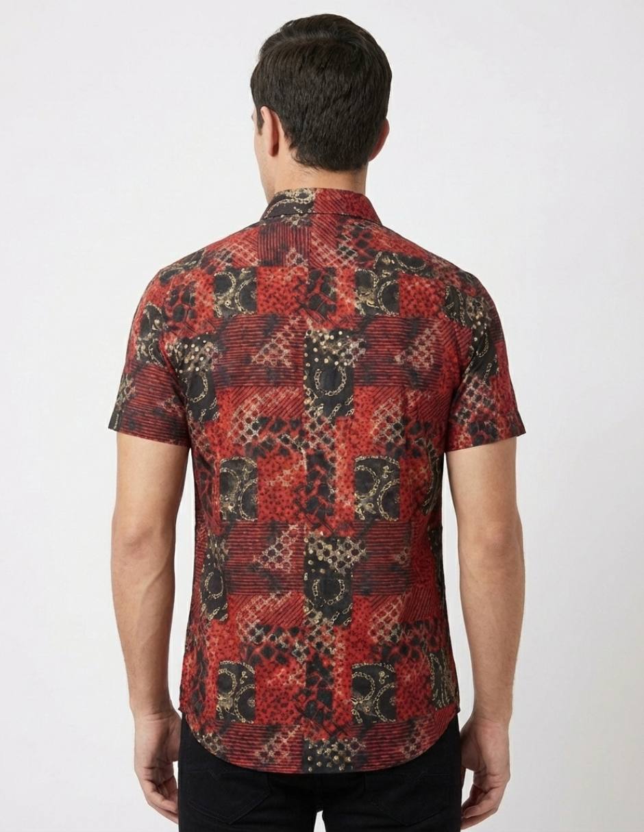 Camisa casual manga corta para hombre 4