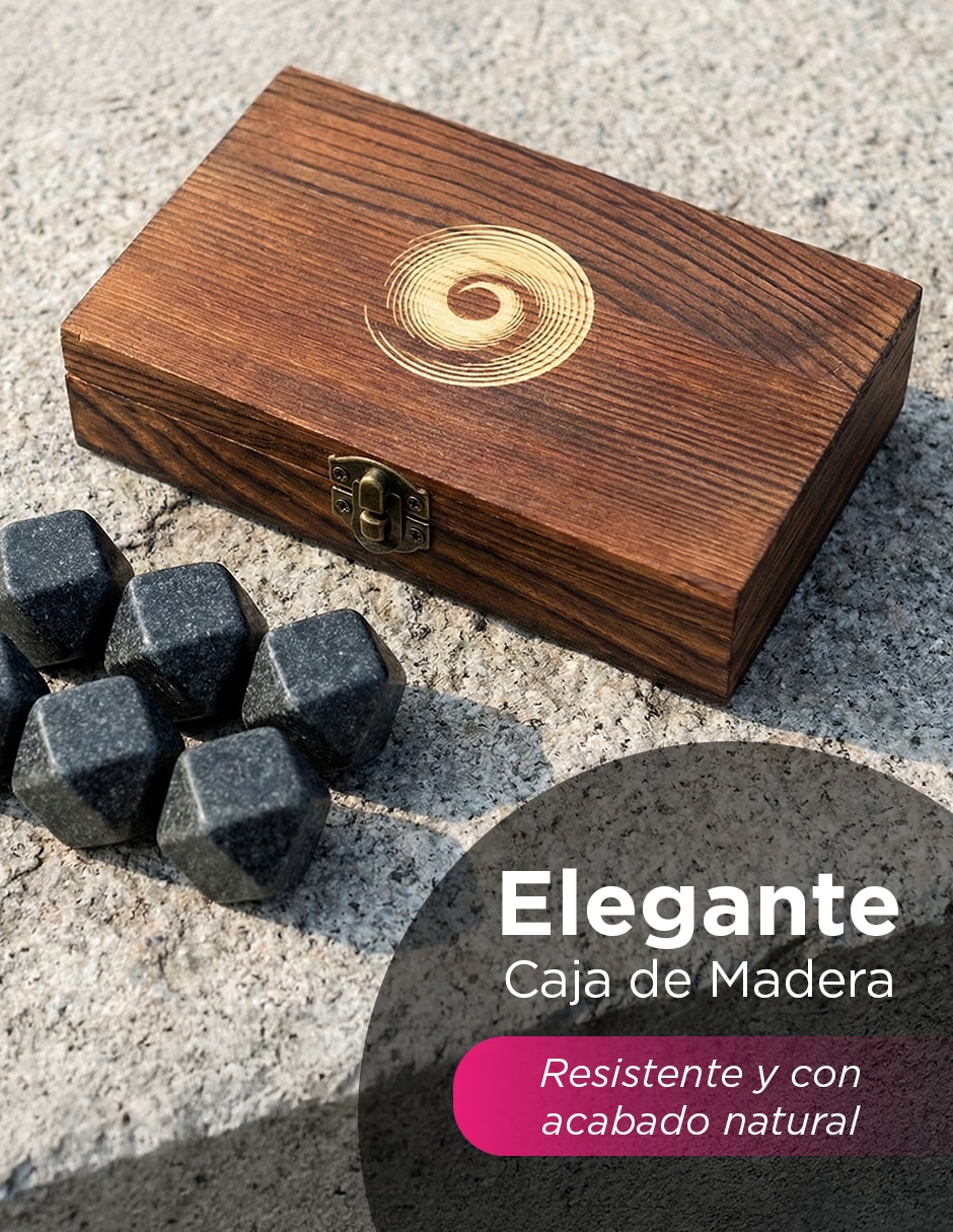 Hielo reusable piedra whiskey stones cork 4