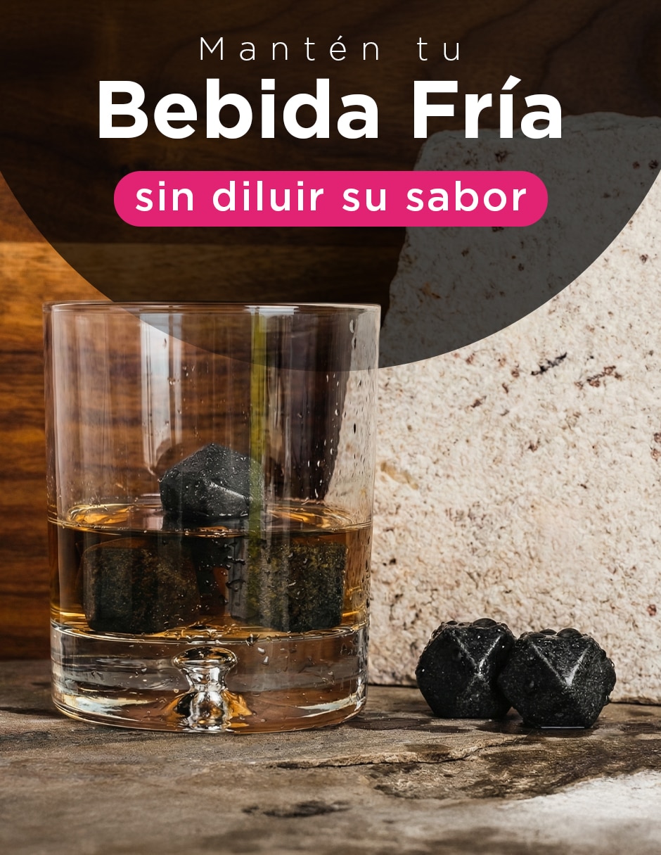 Hielo reusable piedra whiskey stones cork 6