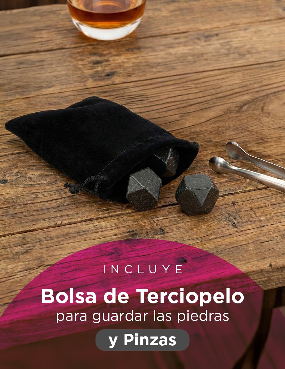 Hielo reusable piedra whiskey stones cork 7