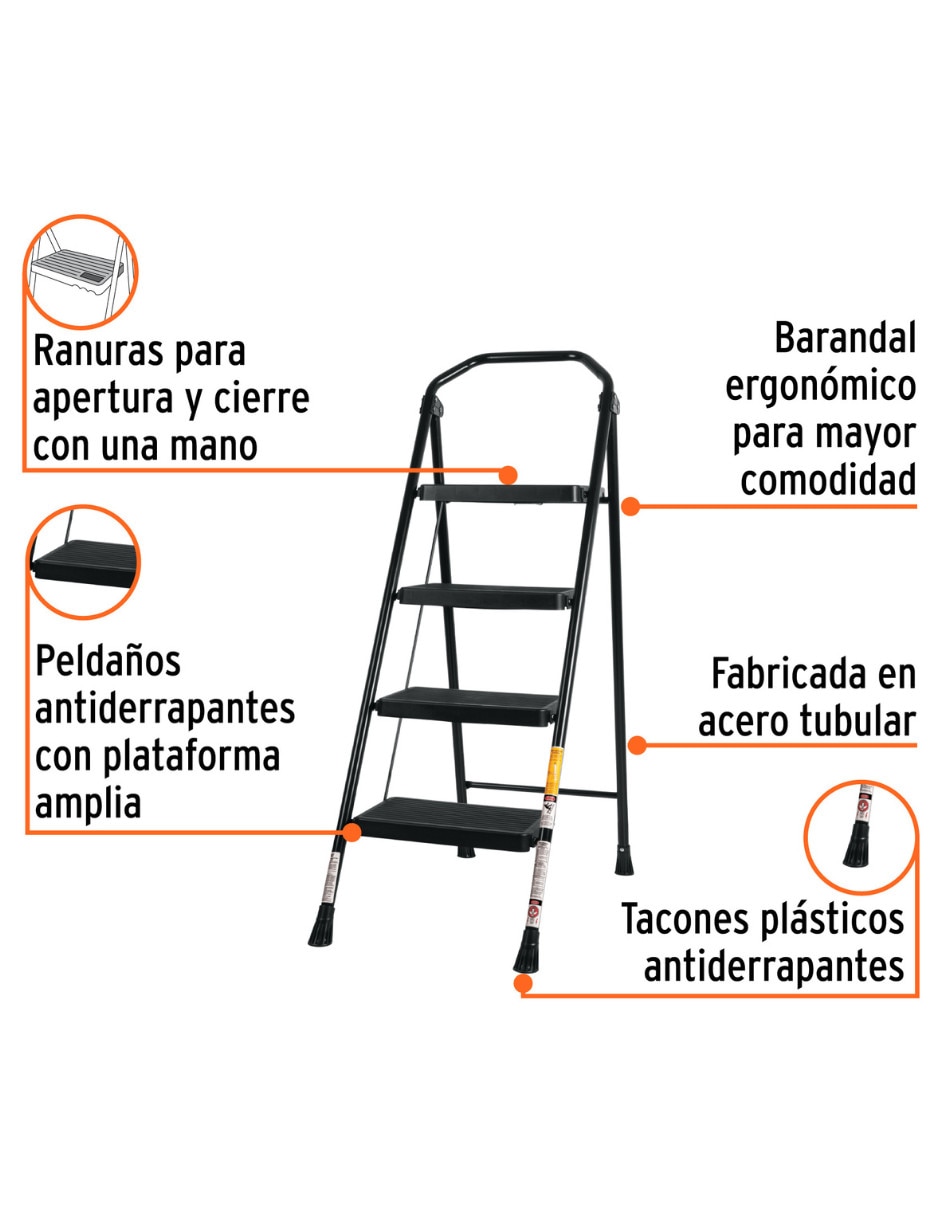 Escalera de tijera truper de acero