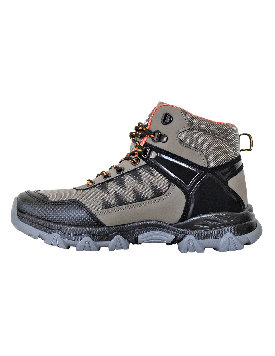 Botín Kuali Shoes senderismo de piel sintética para hombre