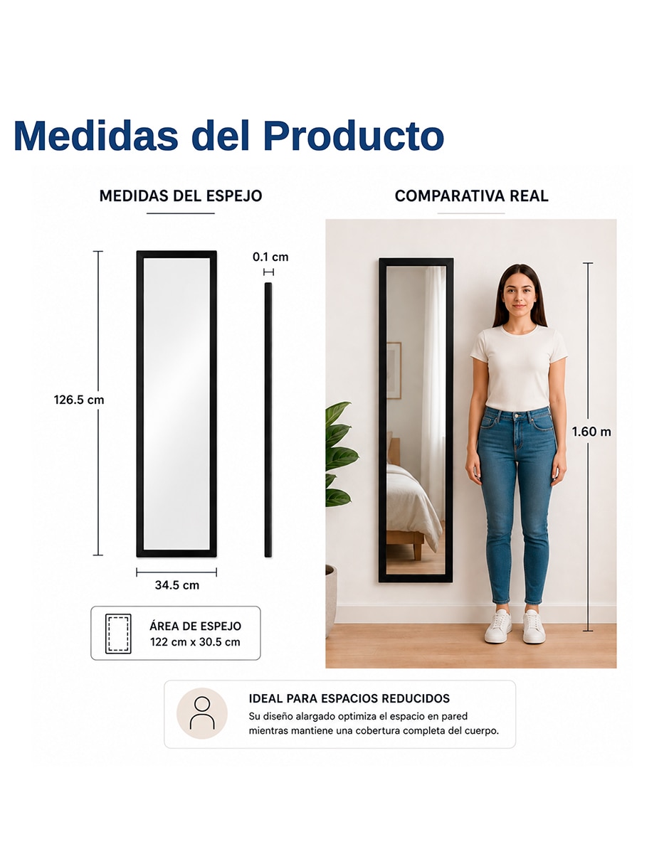 Espejo rectangular espejo de cuerpo completo 2