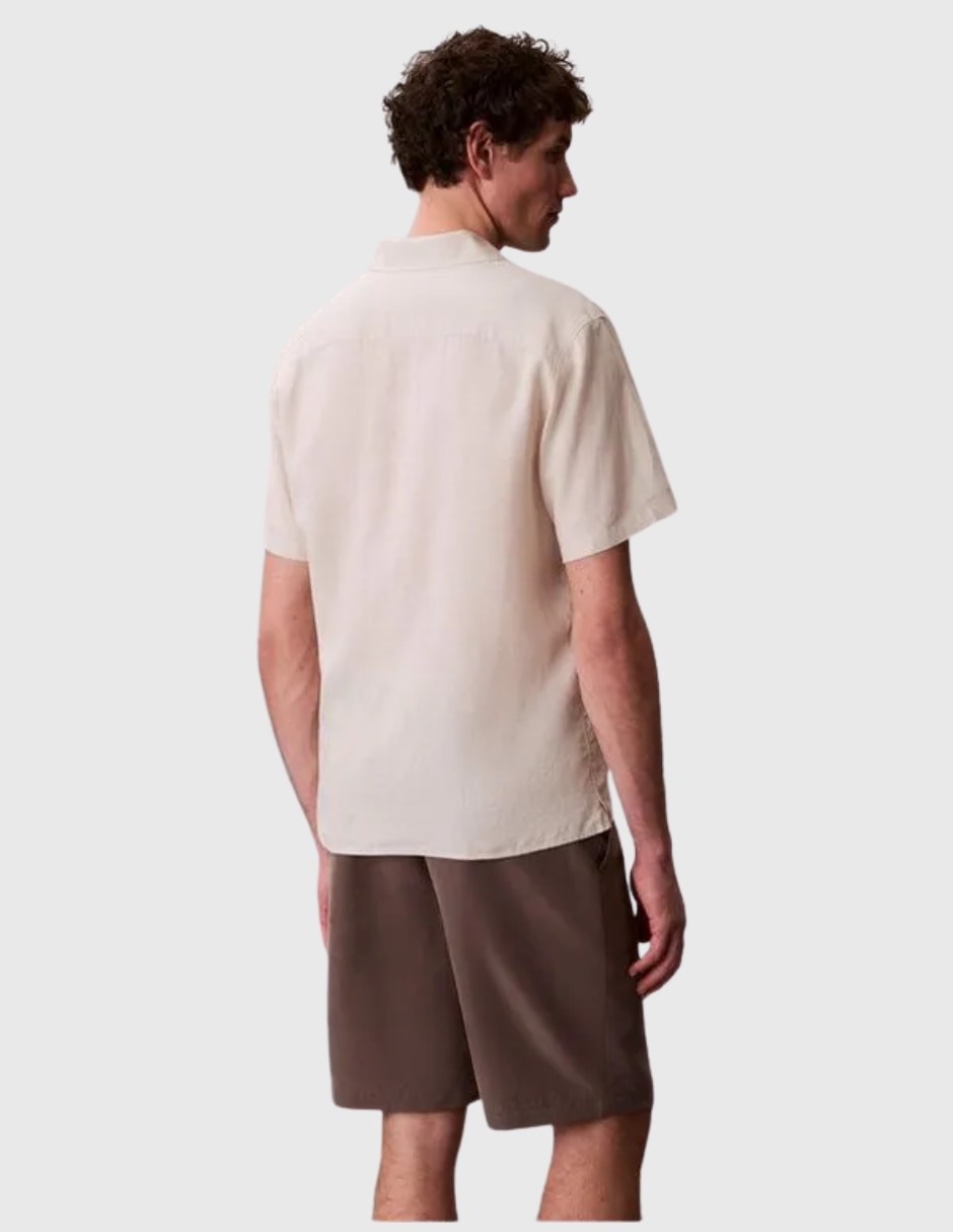 Camisa casual Calvin Klein algodón manga corta para hombre
