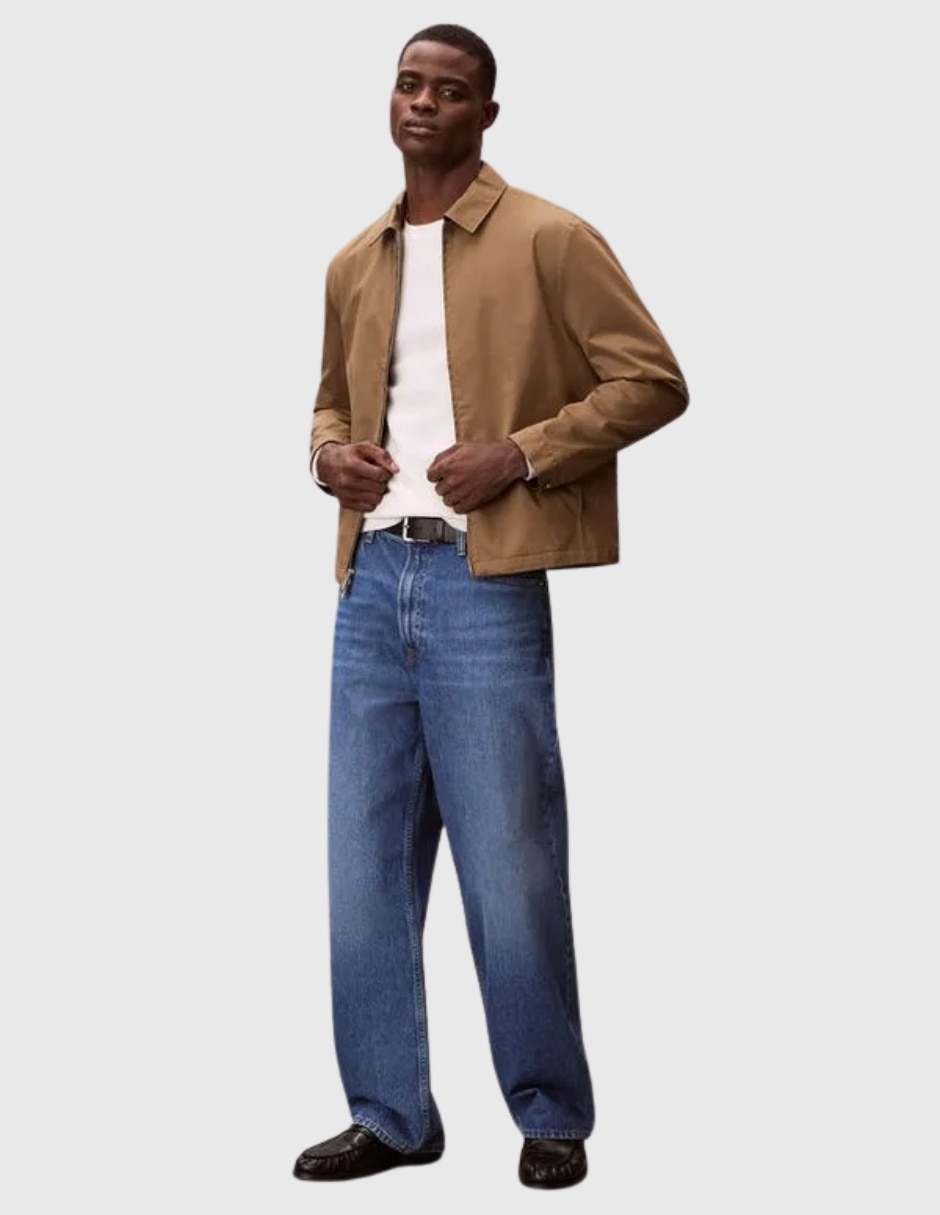 Chamarra casual Calvin kleinde algodón con bolsillos para hombre