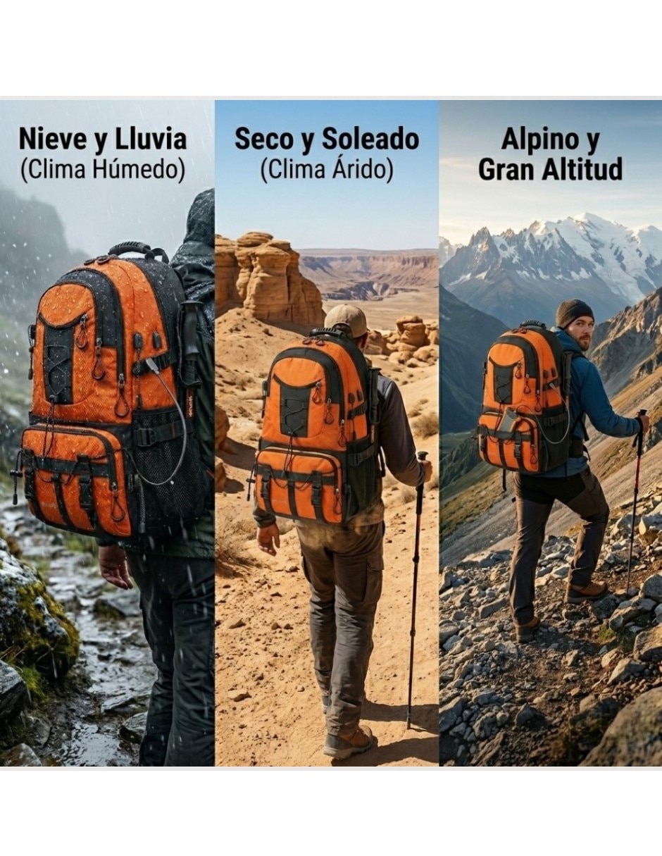 Mochila senderismo cm-top mochila para camping con puerto USBunisex