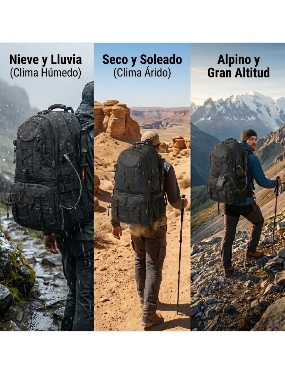 Mochila senderismo cm-top mochila para camping con puerto USBunisex