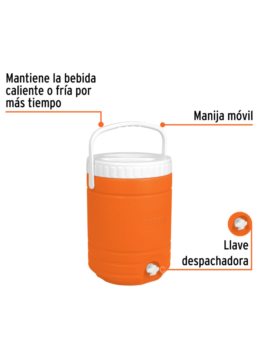 Termo Truper de plástico Linea dispensador con tapa rosca