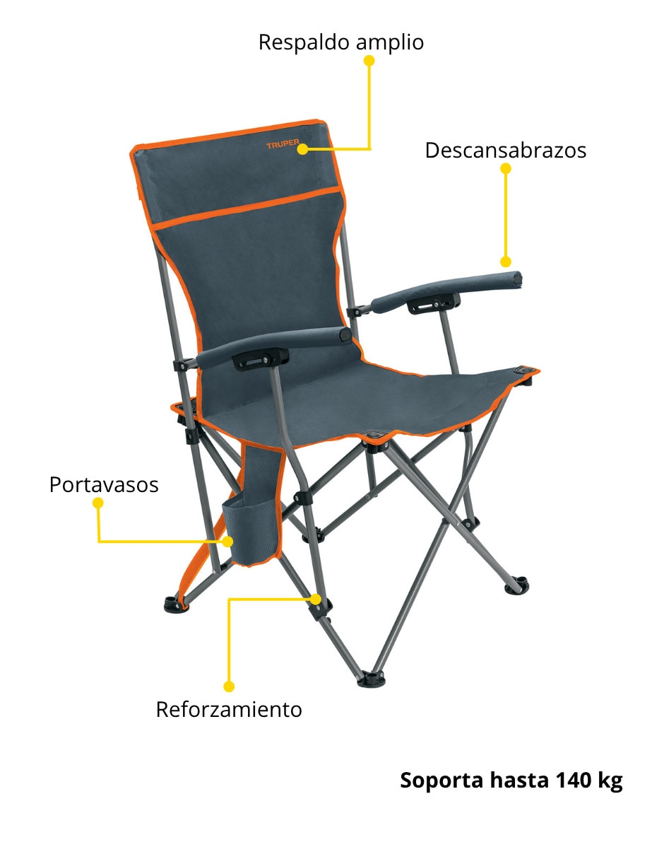 Silla plegable 1 pieza camping 2