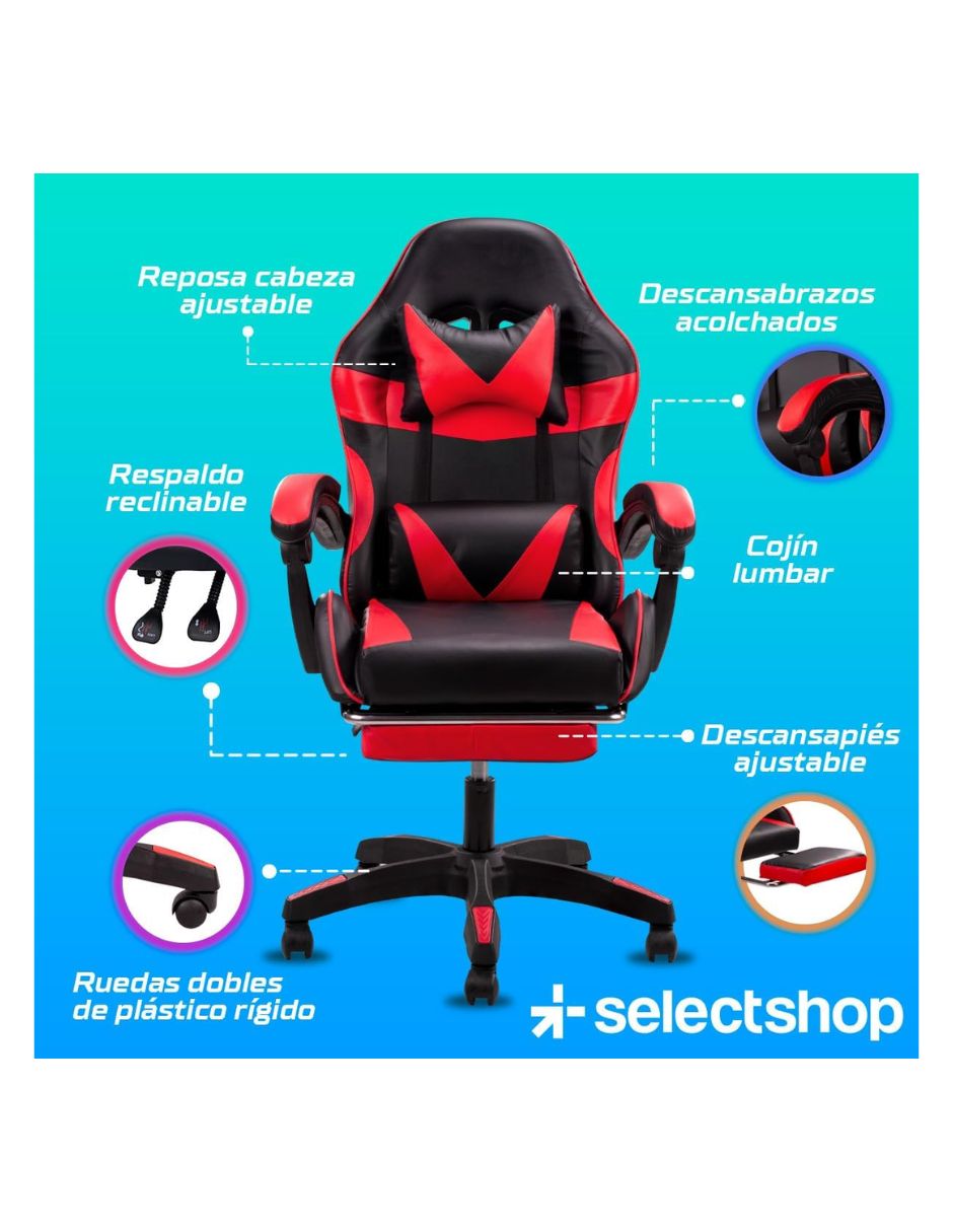 Silla gamer selectshop de plástico
