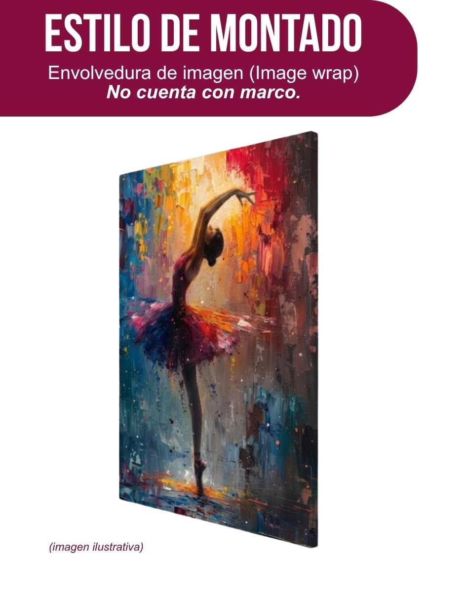 Cuadro decorativo genérica impresion danza colorida