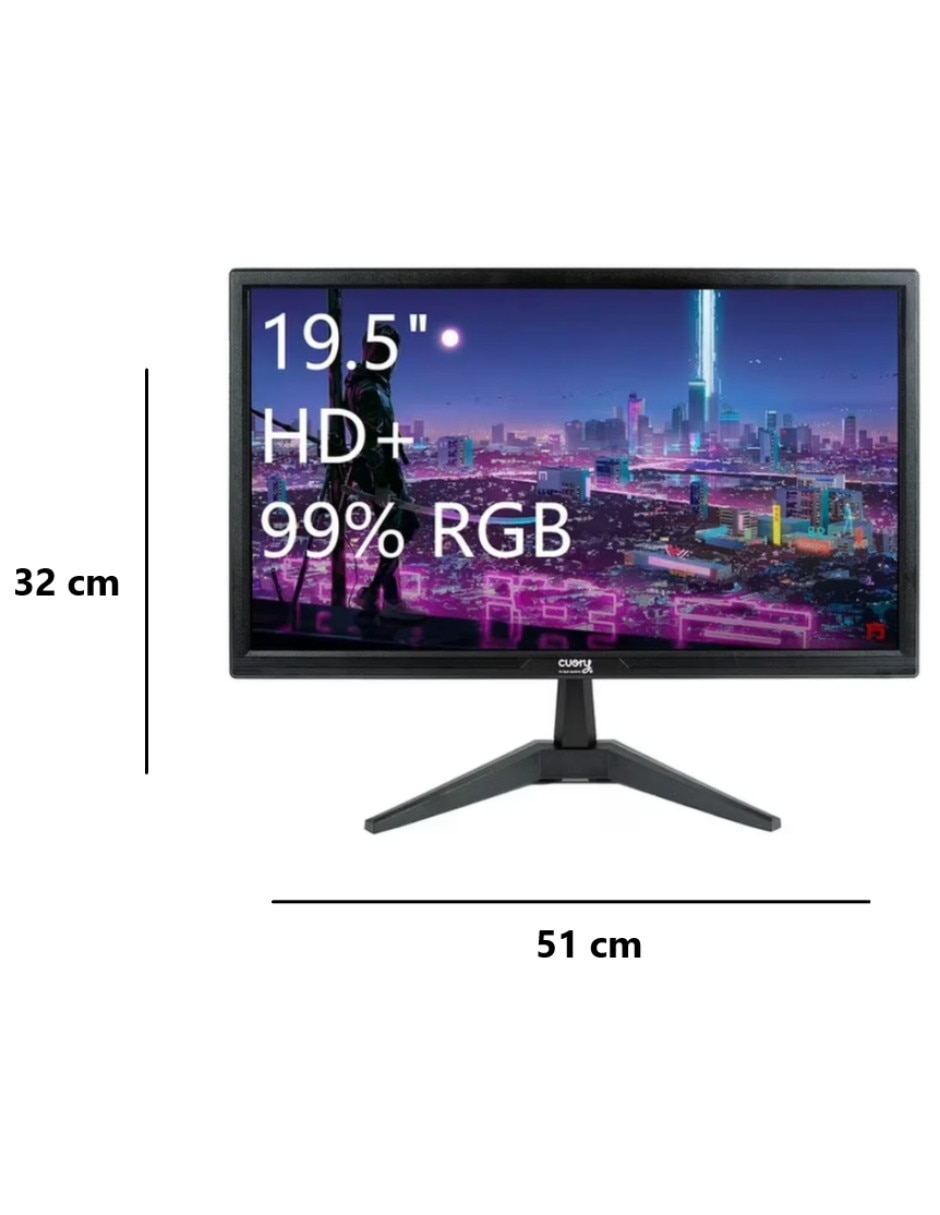 Monitor cuo-mo19f standard hd 19.5 pulgadas cuo-mo19f 2