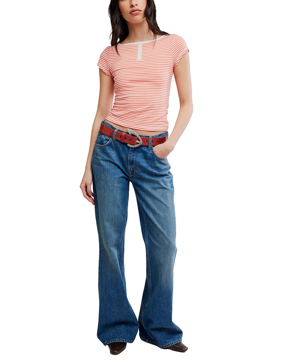 Playera manga corta cuello redondo para mujer 5