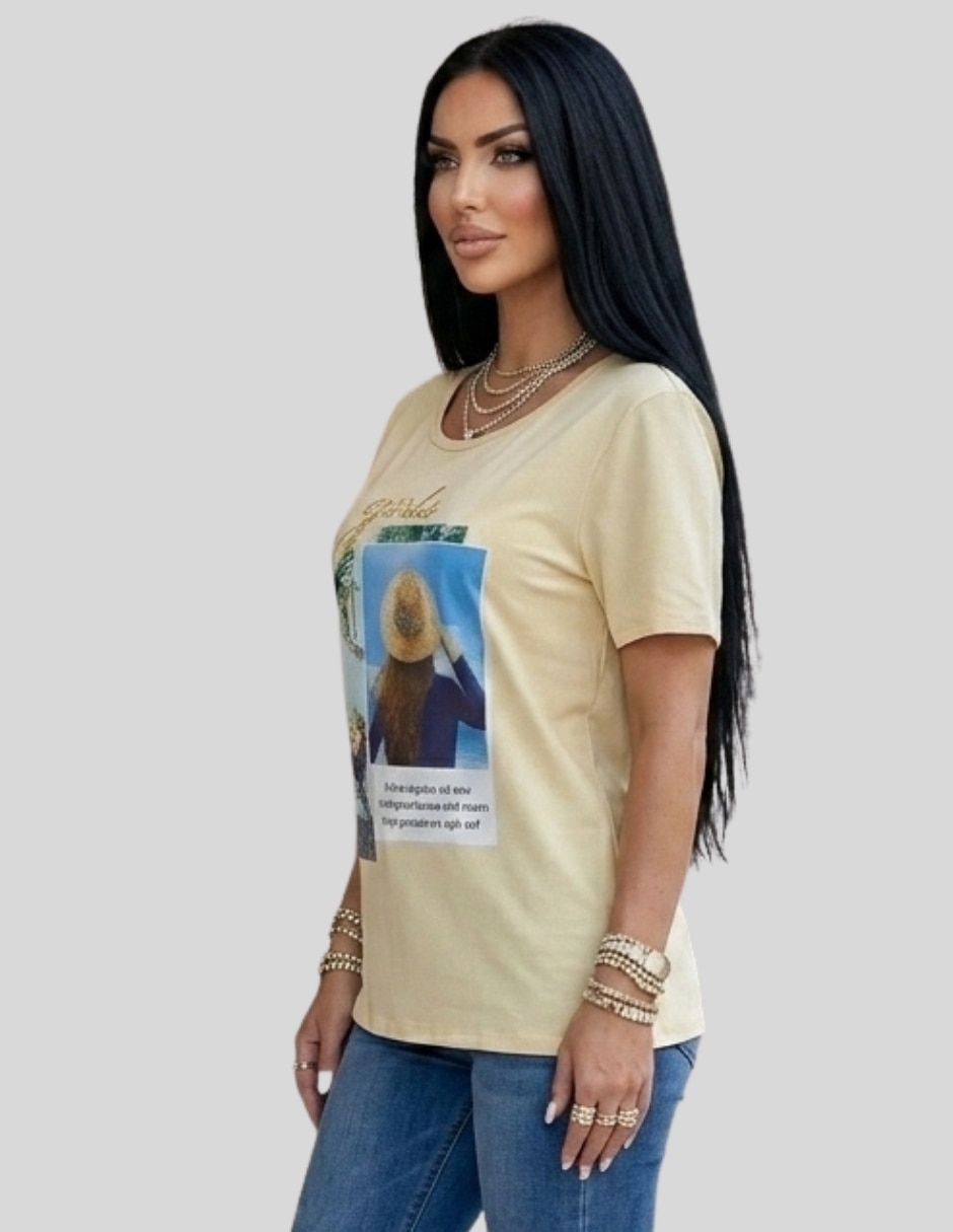 Blusa Malabis manga corta para mujer