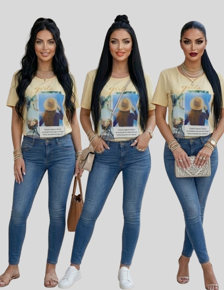 Blusa Malabis manga corta para mujer