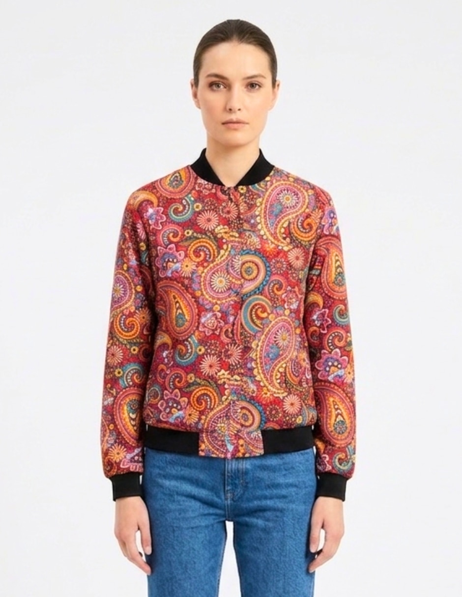 Chamarra Bomber No impermeable de Poliéster para mujer Chamarra Bomber No impermeable de Poliéster para mujer