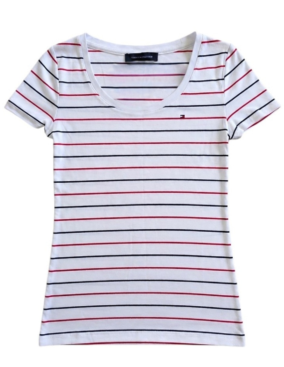 Playera manga corta tomyy hilfiger j51hq481 rt6 cuello redondo para mujer