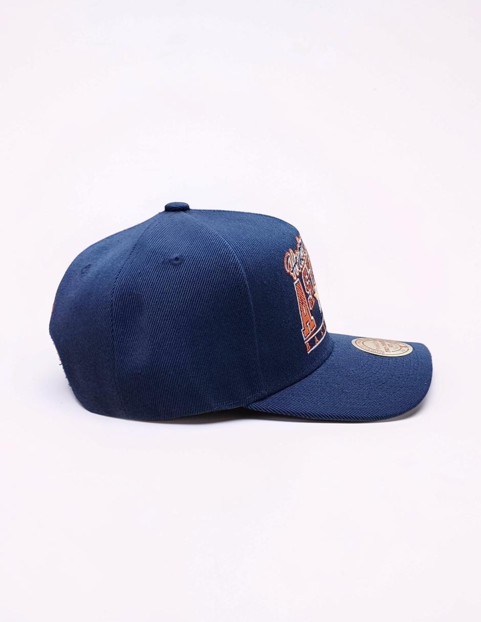 Gorra visera curva snapback para béisbol mitchell and ness mlb baseline pro pinch los houston astros para hombre