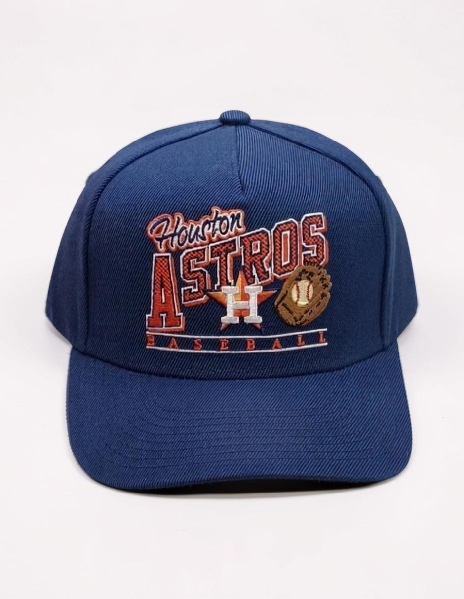 Gorra visera curva snapback para béisbol mitchell and ness mlb baseline pro pinch los houston astros para hombre