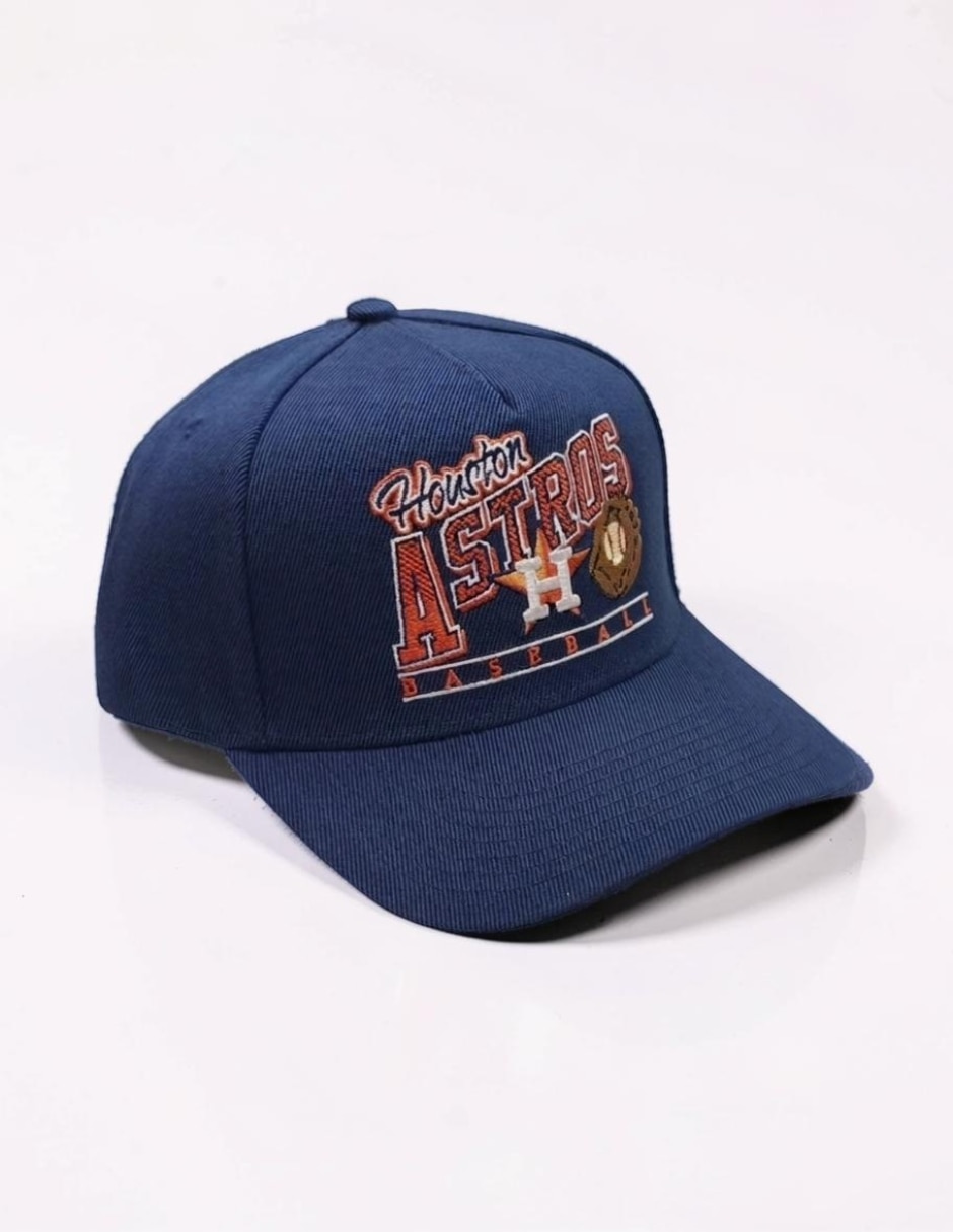 Gorra visera curva snapback para béisbol mitchell and ness mlb baseline pro pinch los houston astros para hombre