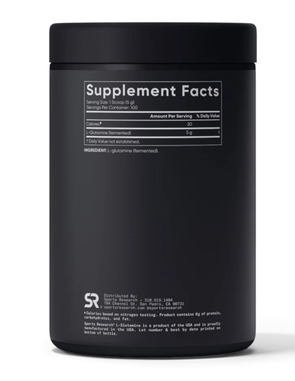 Suplemento alimenticio sports research l-glutamina sport research con l-glutamina