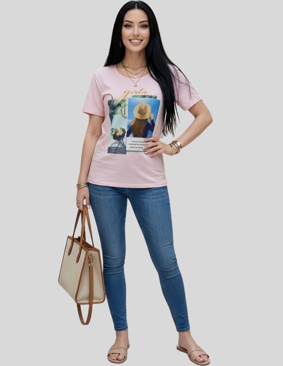 Blusa manga corta para mujer 3