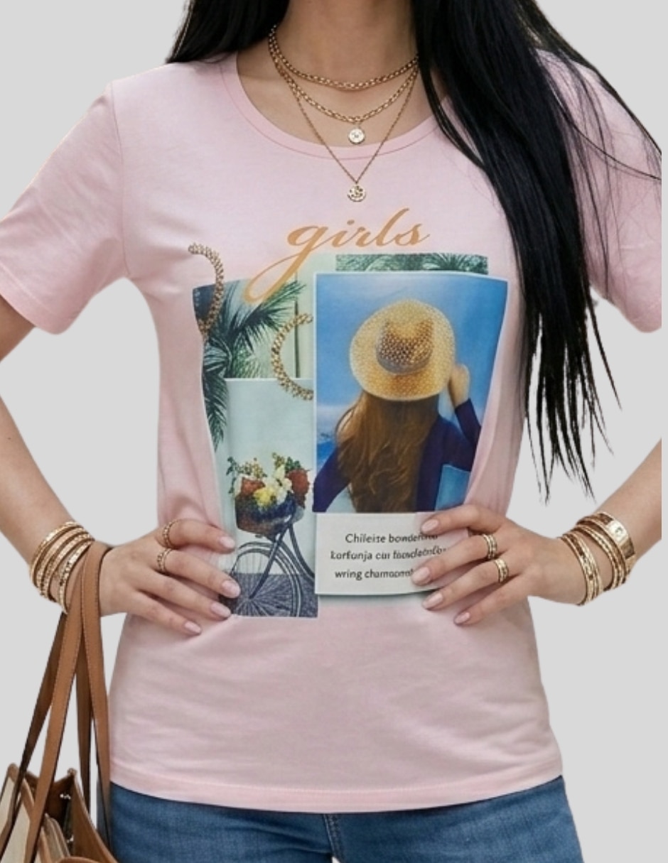Blusa manga corta para mujer 4