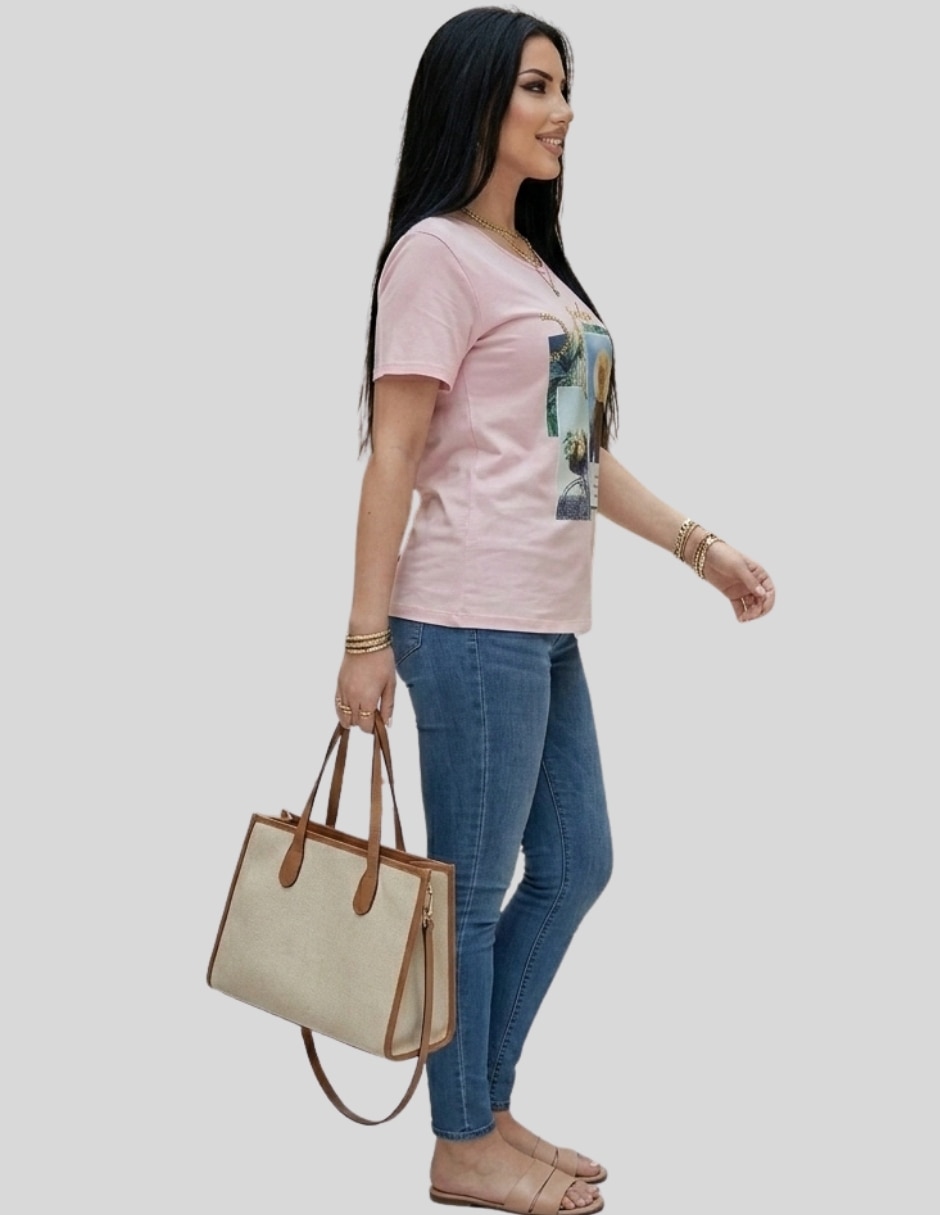 Blusa manga corta para mujer 7