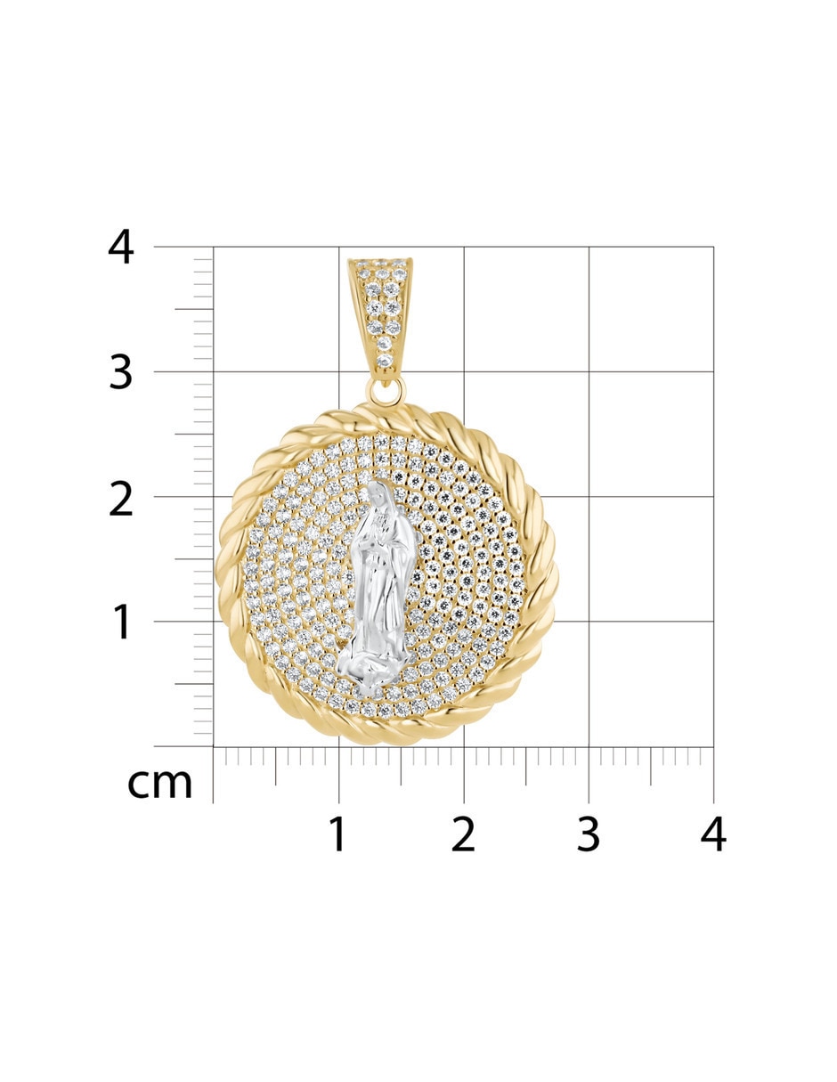 Medalla de virgen joyerías bizzarro virgen de guadalupe de oro amarillo 14 k