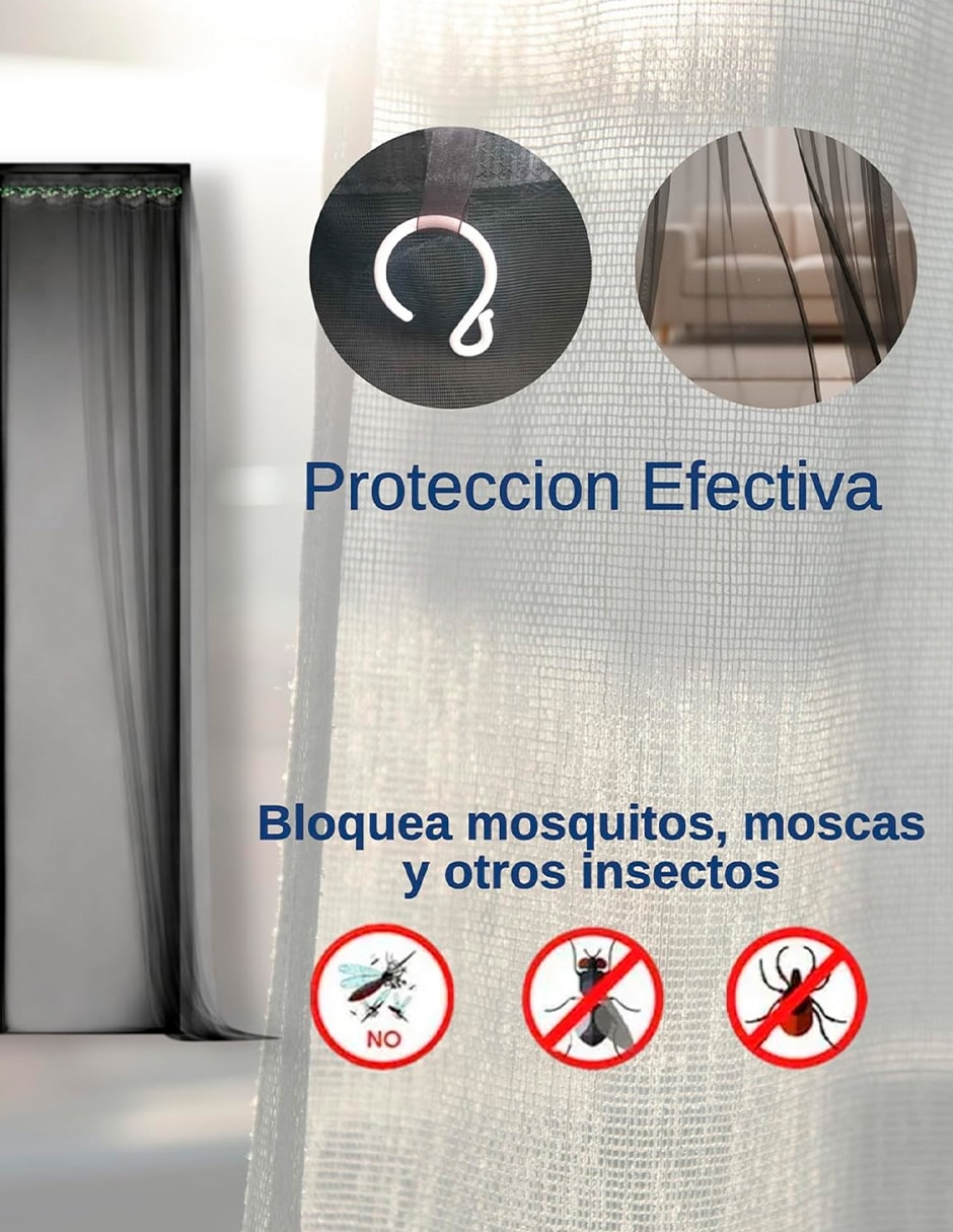 Mosquitero multiuso bluelander cortina de puerta anti-mosquitos