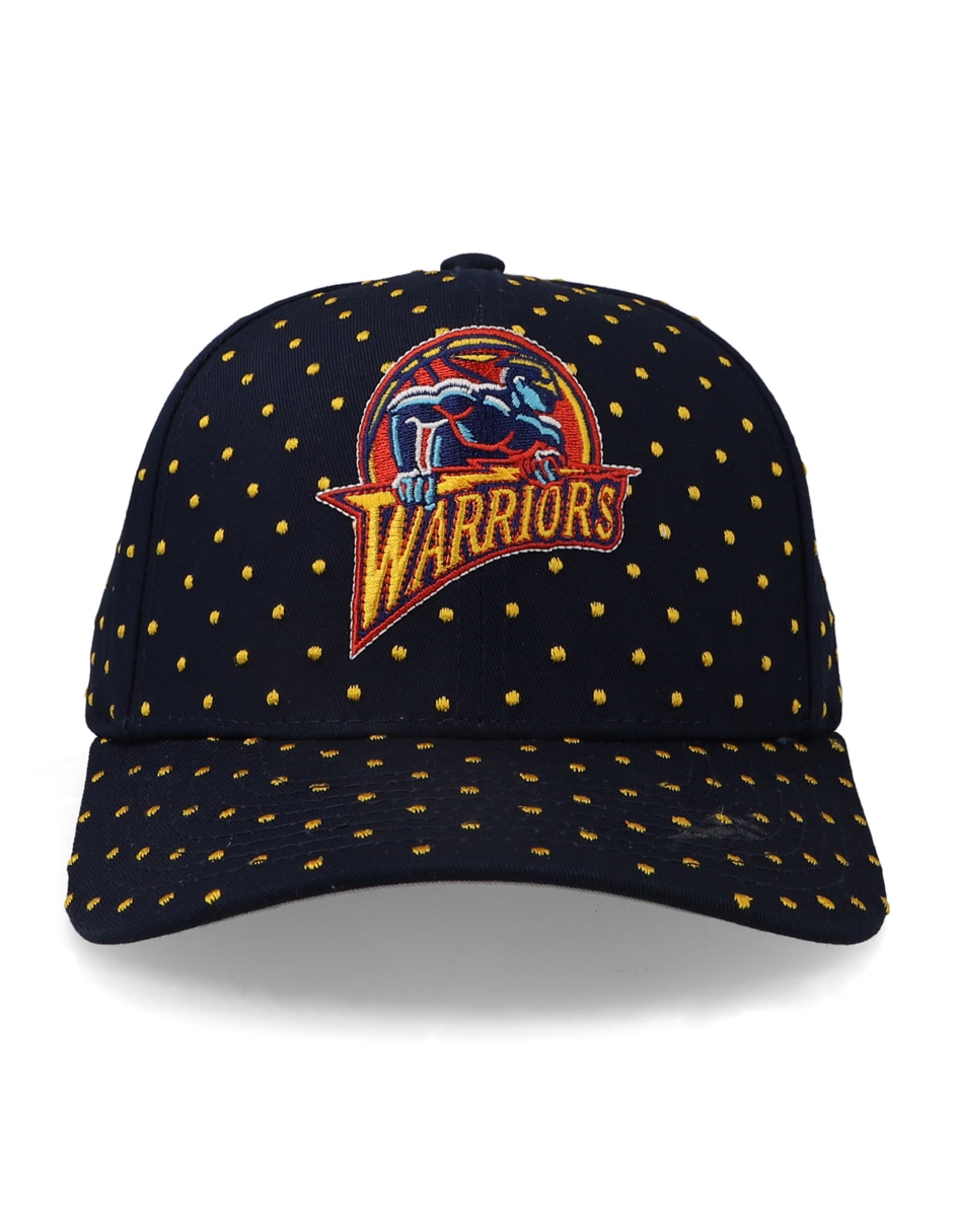 Gorra visera curva snapback para básquetbol mitchell and ness mitchell & ness nba warriors polka pro golden state warriors unisex