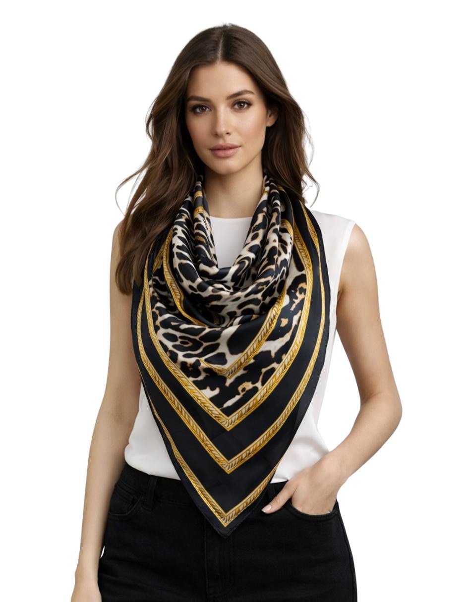 Mascada twist side con estampado animal print para mujer