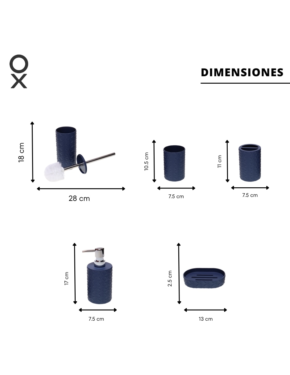 Juego de accesorios para baño ábito juegos de baño de polipropileno 5 piezas